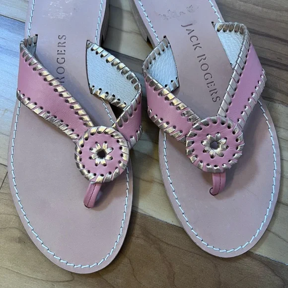 Jack Rogers | Shoes | Jack Rogers Pink And Gold Womens  display picture 3